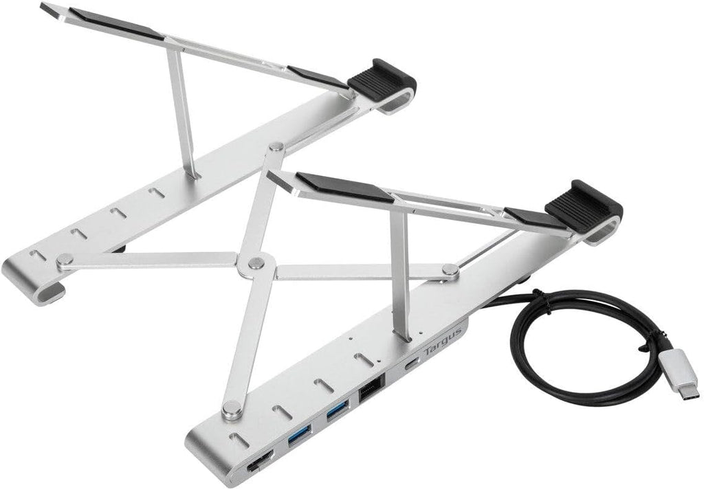 Targus Portable Laptop Stand + Integrated Dock, White (AWU100005GL)