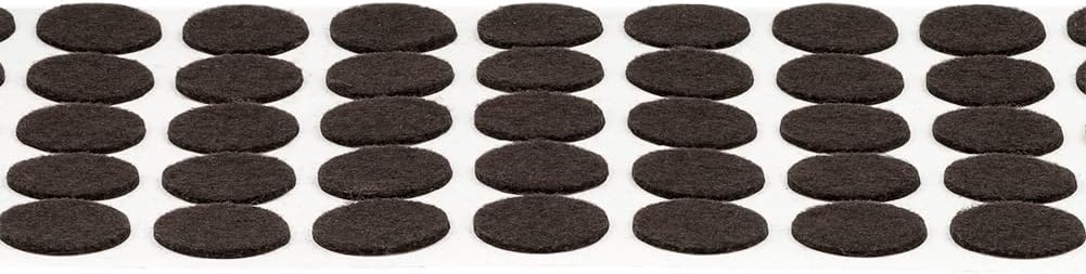 The Felt Store Button Rolls – ¾ Diameter Medium Duty Felt Pads – 1/16' Thick, Floor & Furniture Protectors, Brown – 3500 PCS