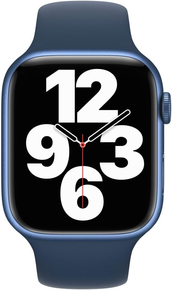 Apple Watch Series 7 (GPS + Cellular, 41mm) Blue Aluminum Case with Abyss Blue Sport Band, Regular (Renewed)