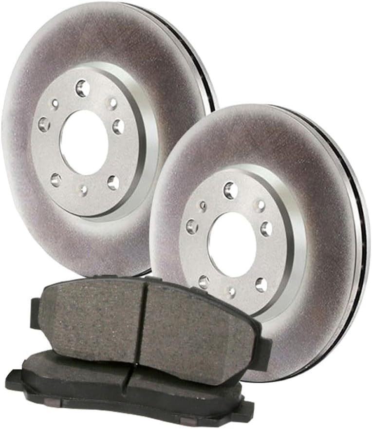 Front Brake Pads and Rotors Kit, (Set of 3) Brakes and Rotors, Automotive Replacement Brake Kits Dwvksz, for Honda Civic 1.3L 2006-2011