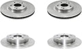 Brake Rotors Brakes and Rotors Kit Front and Rear Automotive Replacement Brake Rotor Parjanyay Set of 4 for Honda Civic 2006-2008, for Acura CSX 2007 2008