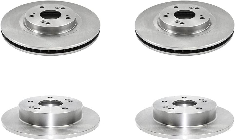 Brake Rotors Brakes and Rotors Kit Front and Rear Automotive Replacement Brake Rotor Parjanyay Set of 4 for Honda Civic 2006-2008, for Acura CSX 2007 2008