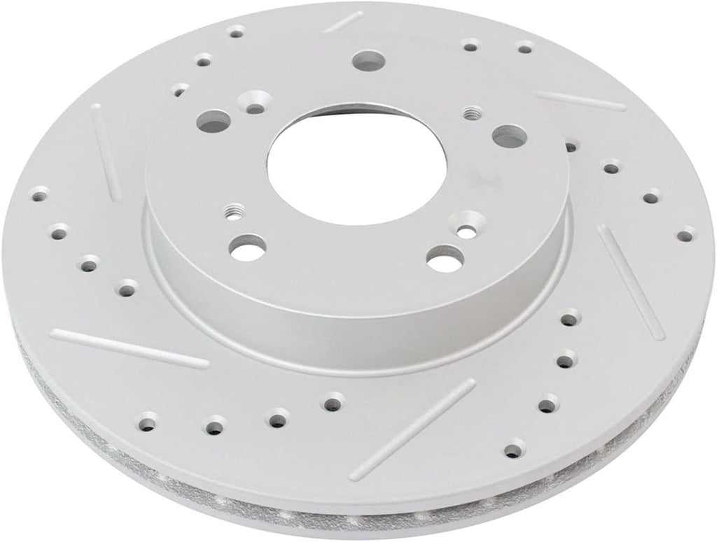 Performance Front Brake Pad and Rotor Set Ceramic G Coated Vented Rotors Compatible with 2006-2011 Honda Civic