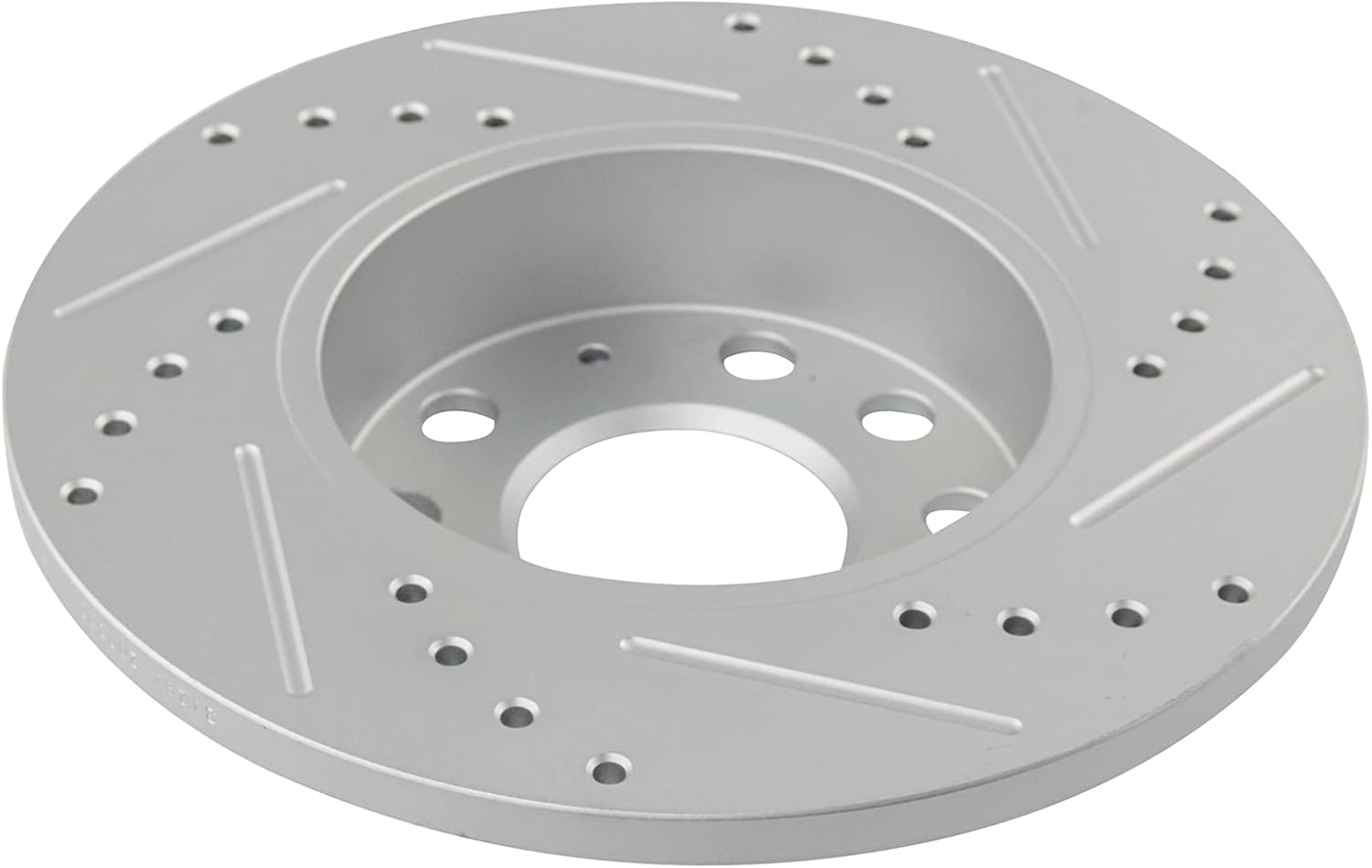 TRQ Performance Front and Rear Brake Rotor Set G Coated Drilled and Slotted Compatible with 2005-2010 Volkswagen Jetta 2008 Rabbit