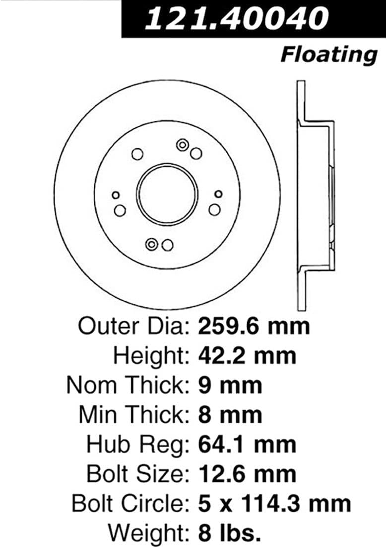 4Pcs Rear Brake Kit - Brake Pads and Rotors Kit Automotive Replacement Brake Kits for Acura CSX 2006-2011 for Acura ILX 2013-2015 for Honda Civic 2006-2015 for Honda Prelude 1997-2001