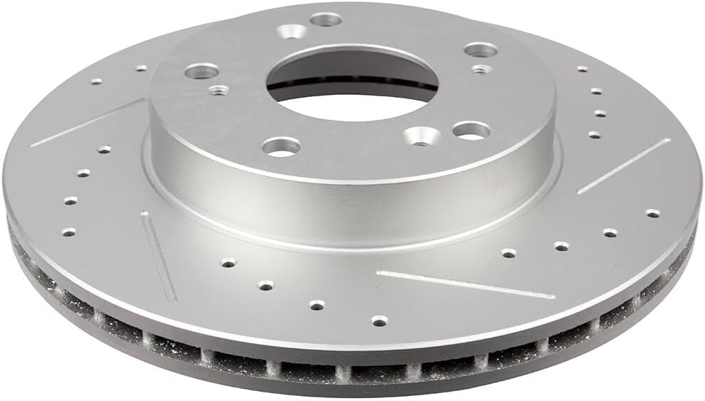 Brake Rotors Kit,LSAILON Front 261.7mm Rear 259.7mm Vented Drilled & Slotted Disc Brake Kit - For 2006-2011 For Honda Civic