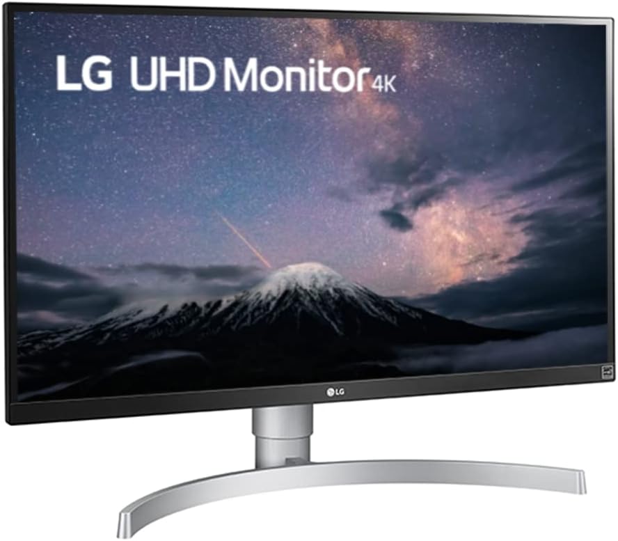 LG 27UL650-W Monitor 27' 4K UHD (3840 x 2160) IPS Display, VESA DisplayHDR 400, sRGB 99% Color Gamut, Radeon FreeSync, 3-Side Virtually Borderless Display- White