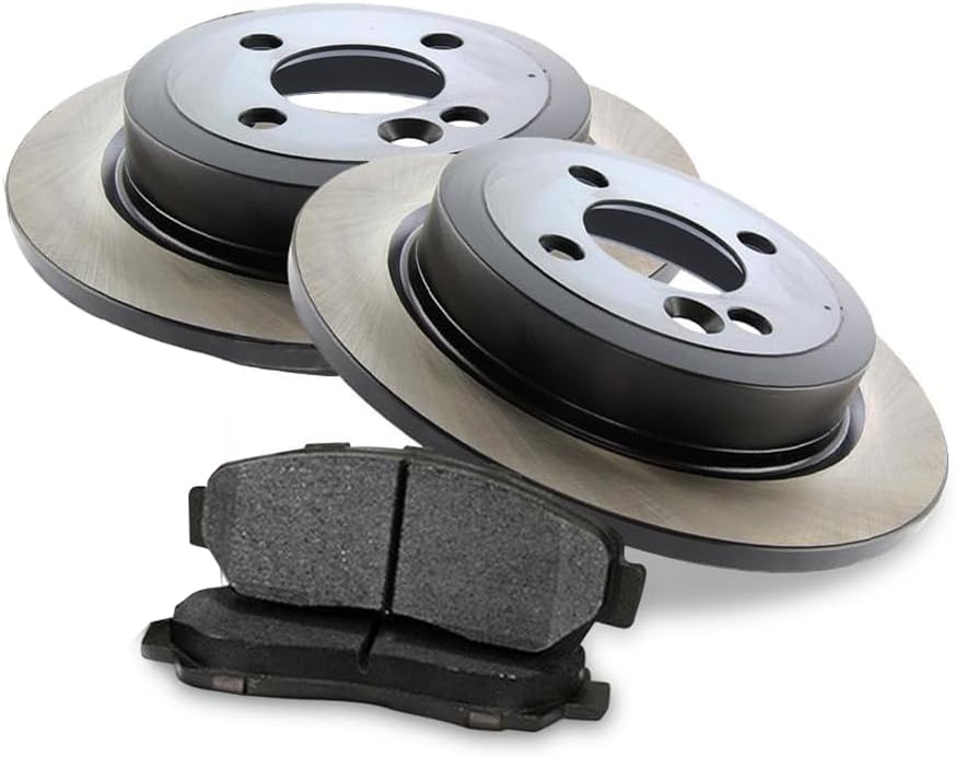 3Pcs Front Brake Pads and Rotors Kit, Automotive Replacement Brake Kits Dwvksz for Honda Civic 1.3L 2006-2011