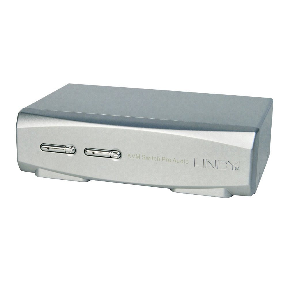 LINDY 39304 2 Port DisplayPort 1.2, USB 2.0 & Audio KVM Switch Pro