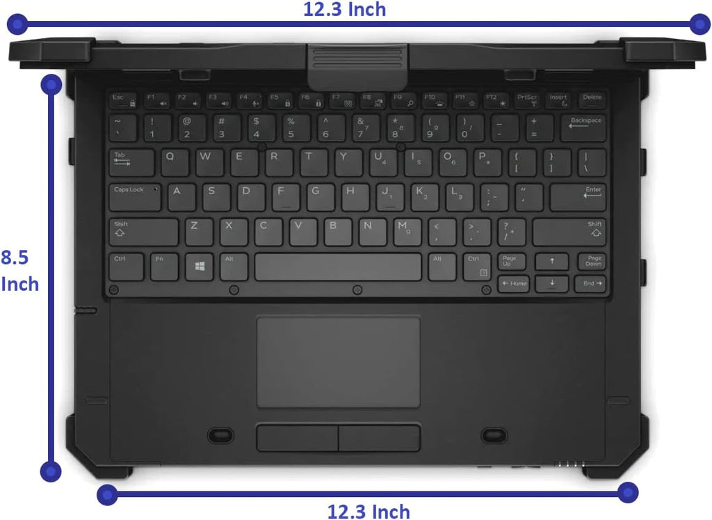Dell Latitude Extreme Rugged 7214 FHD 1920 x 1080 Laptop PC Touchscreen 2 in 1 Intel Core i5-6300U 2.4Ghz Processor, 8GB DDR4 Ram, 512GB SSD, WiFi & Bluetooth, Windows 10, Black (Renewed)