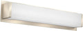 Lithonia Lighting 24-Inch LED Vanity Light with Warm White Color Temperature, Traditional Square Bathroom Vanity Wall Light Fixture for Over The Mirror, Brushed Nickel