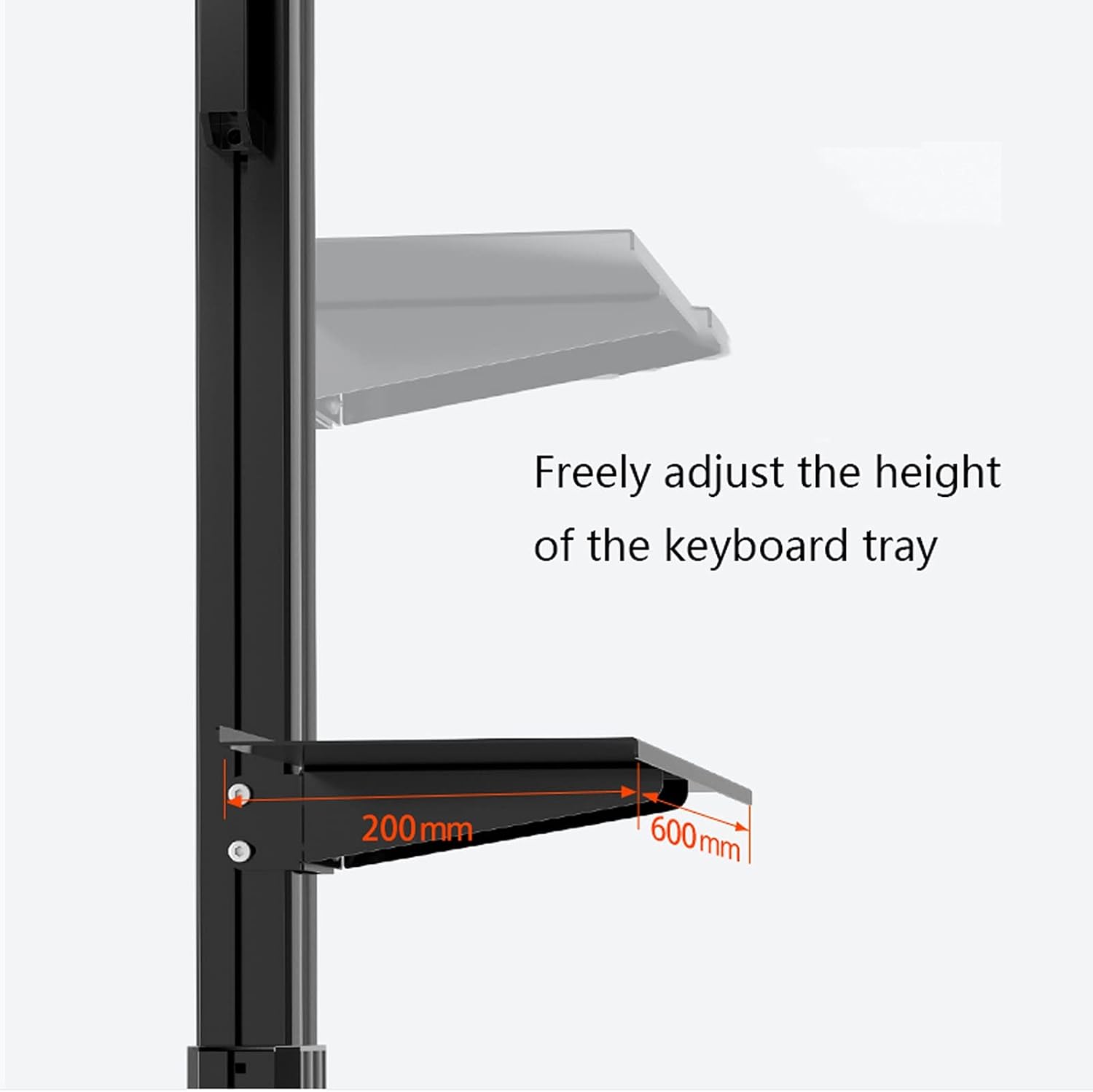 6 Screen Monitor Stand 17'-24'-20' 24'-30' and Monitor Stand with Keyboard and Host Mount Adjustable Heavy Duty Monitor Stand