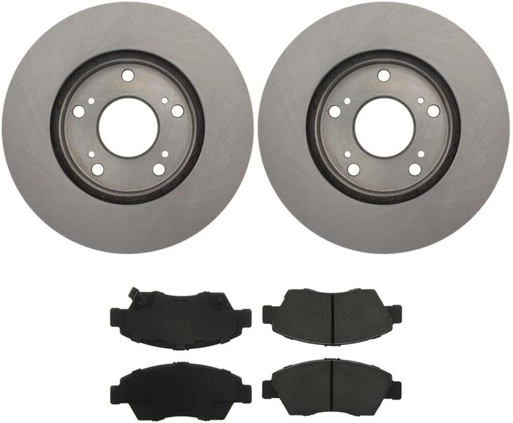 Front Brake Pads and Rotors - Automotive Replacement Brake Kits for Honda Civic 1.3L 2006 2007 2008 2009 2010 2011