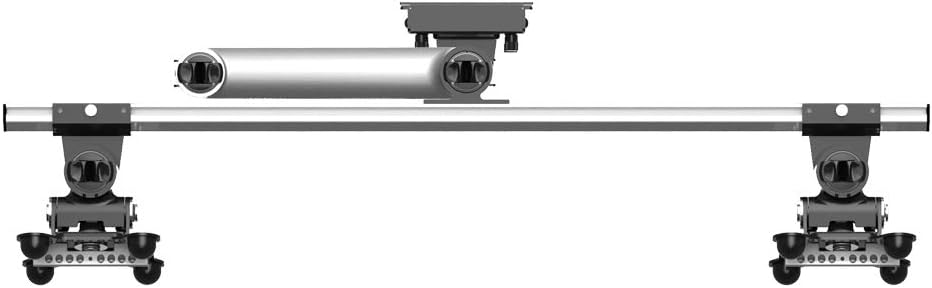 Dual Monitor Slatwall Mount with Cross Bar and Dual Swivel Arm for Compatible Apple Displays