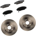6Pcs Vented Brake Rotor and Semi-Metallic Pads Front Replacement Brakes Kit fits Honda Civic 2.0L 2006-2011, fits Acura CSX 2.0L 2007-2010, fits RSX 2.0L 2002-2006