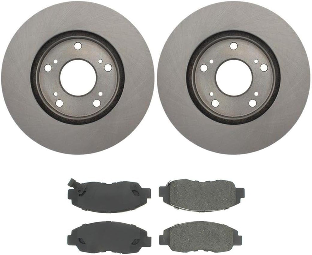 Front Brake Pads and Rotors Kit, (Set of 3) Brakes and Rotors, Automotive Replacement Brake Kits Dwvksz, for Honda Civic 1.8L 2006-2011