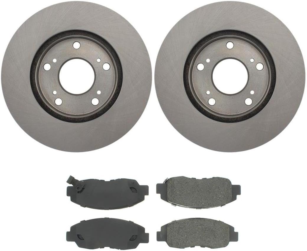 Front Brake Pads and Rotors Kit, (Set of 3) Brakes and Rotors, Automotive Replacement Brake Kits Dwvksz, for Honda Civic 1.8L 2006-2011