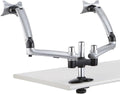 Dual Apple Desk Mount Spring Arm Grommet Base - Silver (DM-GS2A-G)