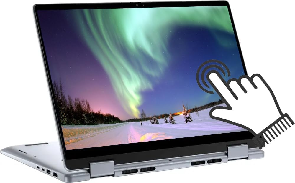 Dell Inspiron 14 7440 2-in-1 Laptop, 14' FHD+ Touchscreen, Intel Core 7 150U(> i7-1355U), 32GB DDR5 RAM, 1TB SSD, Backlit KB, FP Reader, Type-C, FHD Webcam, Win 11 Pro, Ice Blue