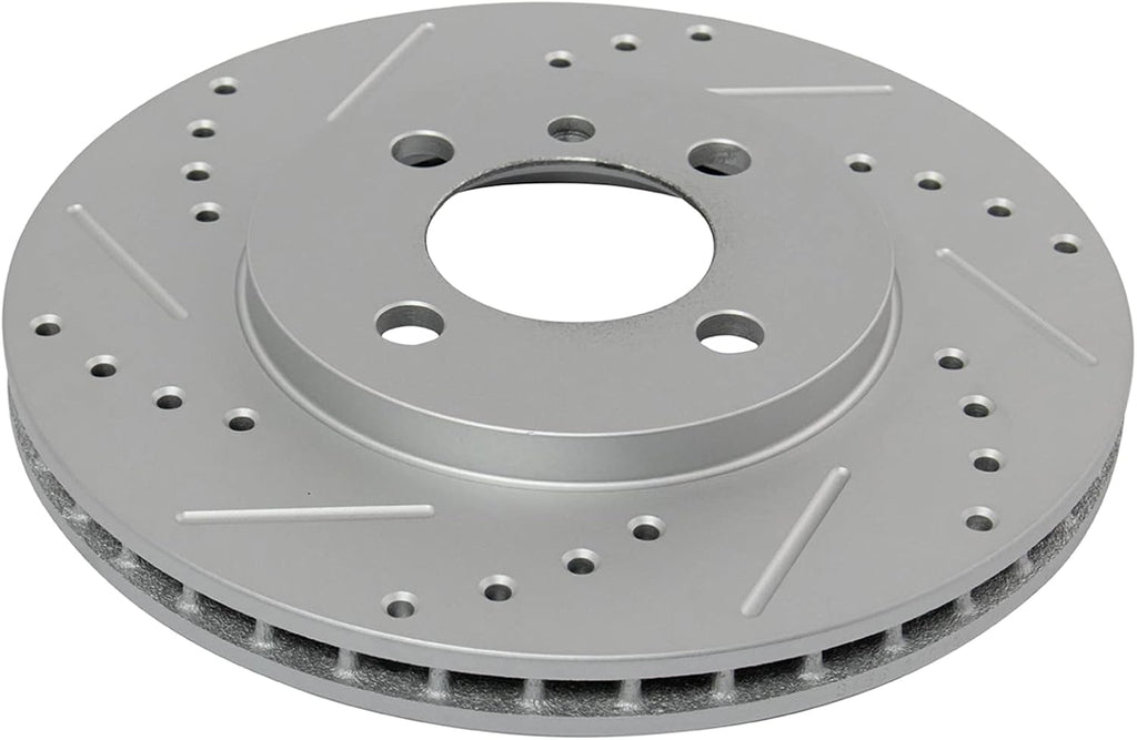 TRQ Performance Front and Rear Brake Rotor Set G Coated Drilled Slotted Compatible with 1984-1987 BMW 325e 1986-1988 325 1986-1987 325es 1987-1993 325i 1987-1991 325is 1991-1992 318i 1991 318is