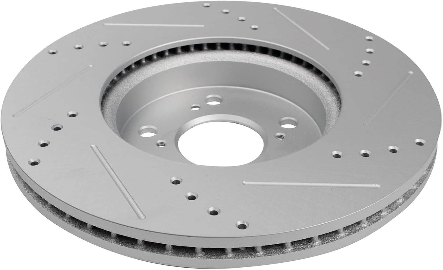 TRQ Performance Front and Rear Brake Rotor Set G Coated Drilled and Slotted Compatible with 2017-2024 Honda CR-V