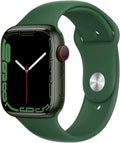 Apple Watch Series 7 (GPS + Cellular, 45mm) Green Aluminum Case with Clover Sport Band, Regular (Renewed)