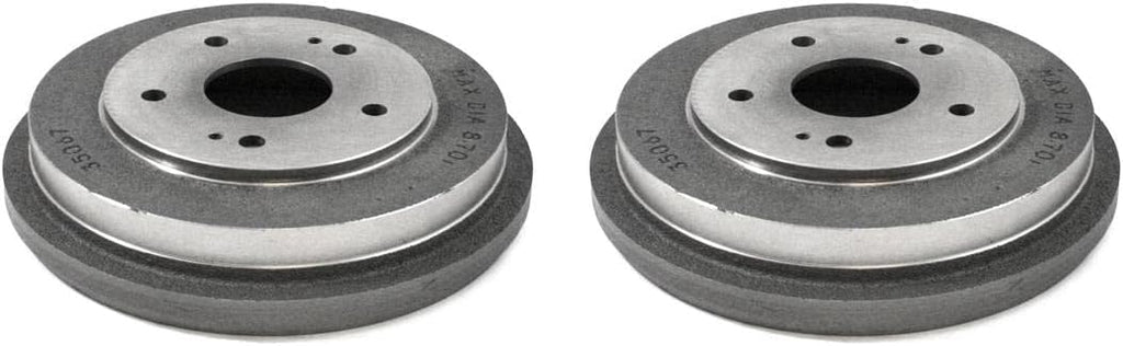Rear Brake Drum Pair Set - Drum Brake Kit Automotive Replacement Brake Drums 2Pcs Arrhythmic for Honda Civic 1.3L 2006-2008, for Honda Civic 1.5L 2012-2015, for Honda Civic 1.8L 2006-2015