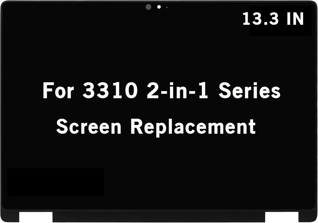 13.3' New Screen Replacement for Dell Latitude 3310 2-in-1 P95G P95G002 TG1WM 135WG RN9GF FHD 1920x1080 IPS LCD Display Touch Screen Digitizer Assembly with Bezel