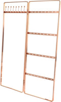 4pcs Wrought Iron Jewelry Stand Delicate Jewelry Stand Ornament Display Stand Monitor Stands Necklaces Display Stand Earring Display Stand Necklace Display Rack Earrings Organizer (Rose Goldx3pcs 28