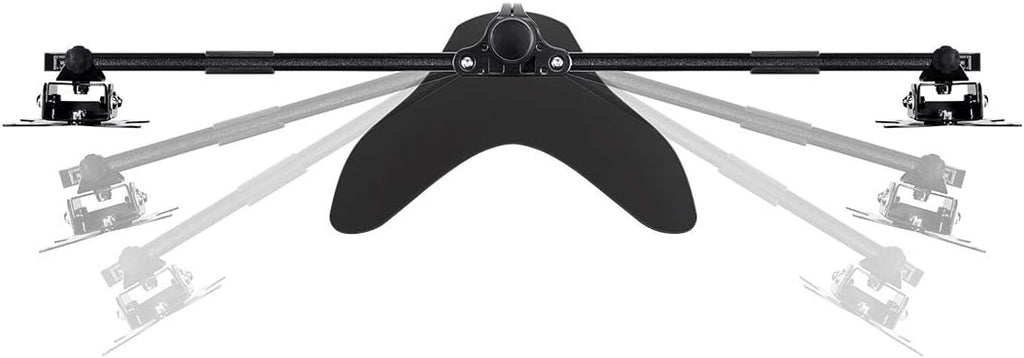 Monoprice Dual Monitor Free Standing Adjustable Desk Mount - for Monitors 15~30in, Up to 100 x 100 VESA, Black