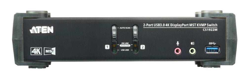 Aten USB 3.0 Hub with DCI K Supported 2 Port USB DisplayPort MST KVMP Switch cs1922 m