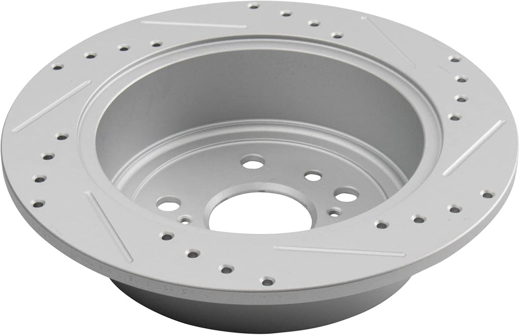 TRQ Performance Front and Rear Brake Rotor Set G Coated Drilled and Slotted Compatible with 2009-2015 Toyota Venza