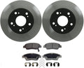 Front Brake Pads and Rotors - Automotive Replacement Brake Kit for Honda Civic 1.3L 2006 2007 2008 2009 2010 2011