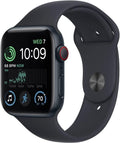 Apple Watch SE (2nd Gen) (GPS + Cellular, 40mm) - Midnight Aluminum Case with Midnight Sport Band, S/M (Renewed)