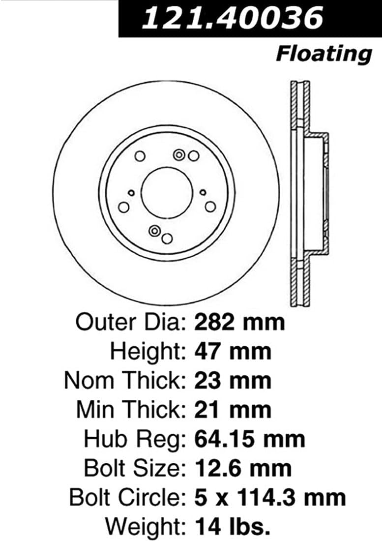 Front Brake Pads and Rotors - Automotive Replacement Brake Kit for Honda Civic 1.8L 2006 2007 2008 2009 2010 2011, for Acura CSX 2.0L 2006 2007 2008 2009 2010 2011