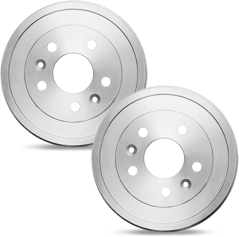 2 PC Rear Brake Drum 10.56inch (268.22mm) Replacement Brake Kit 5 Lug fits Honda Civic 1.8L 2006 2007 2008 2009 2010 2011 2012 2013 2014 2015, fits Honda Accord 2.4L 2003 2004 2005 2006 2007
