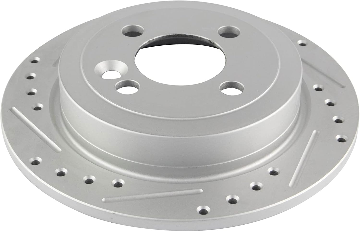 TRQ Performance Front and Rear Brake Rotor Set G Coated Drilled and Slotted Compatible with 2007-2015 Mini Cooper