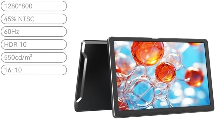 Portable Monitor for Laptop 7 Inch 60HZ Laptop Mobile Phone External Screen 1280 * 800 Universal Portable Monitor Portable Gaming Monitor