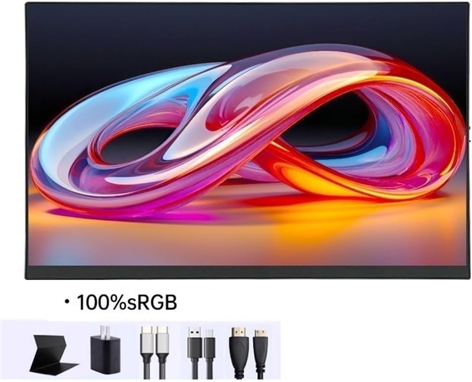 Portable Monitor for Laptop 16 Inch Full HD 2K Resolution 16:10 Multi-Function Extended Screen Portable Monitor Portable Gaming Monitor