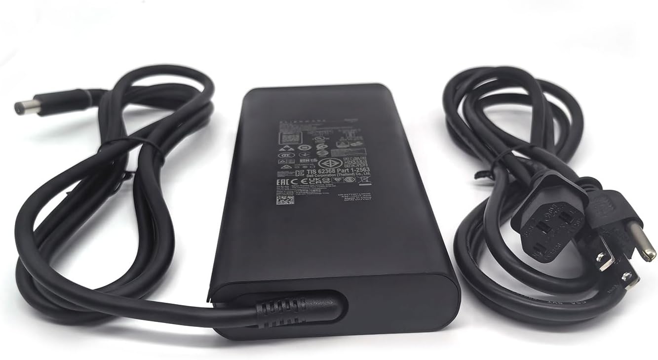 Dell Alienware GAN Laptop Charger 360W Barrel 7.4mm tip,Aliemware M18 X16 M16 X17 R2 AC Adapter, Black, LA360PM230