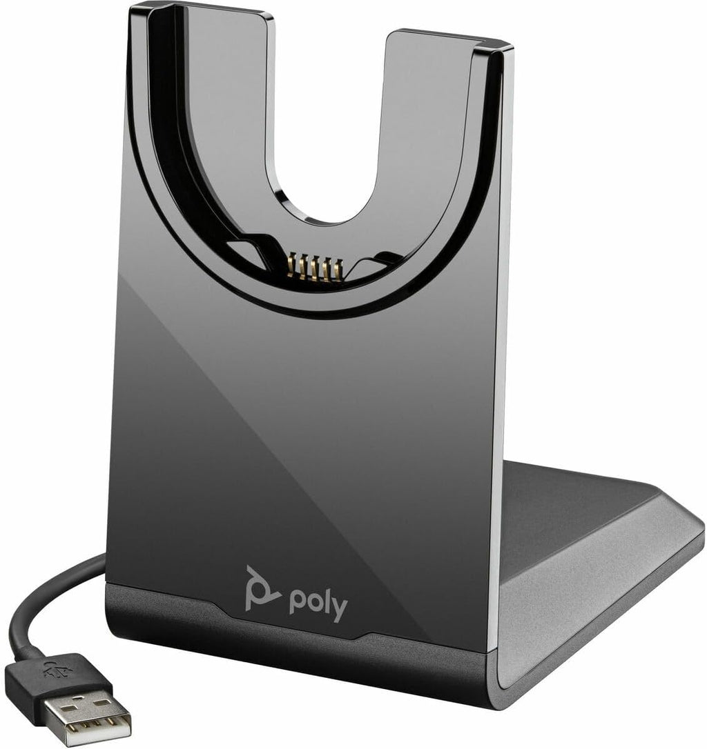Poly - Voyager 4310 UC Wireless Headset (Plantronics) - Single-Ear Headset w/Mic - Connect to PC/Mac via USB-A Bluetooth Adapter, Cell Phone via Bluetooth - Works with Teams (Certified), Zoom & More