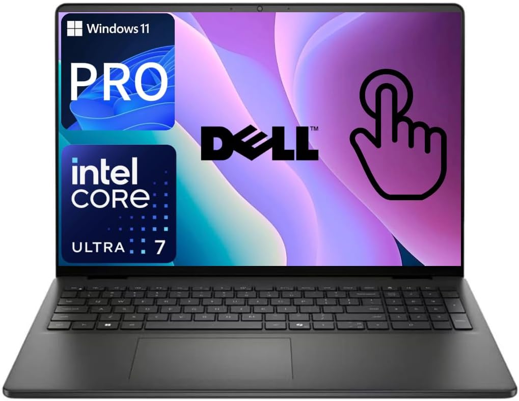 Dell Business-Class 16' Touchscreen Laptop, Intel 10-Core 7 150U (up to 5.4 GHz), 16' FHD+ 300-Nits, 32GB DDR5, 1TB SSD, Wi-Fi 6, Backlit KB, Copilot AI, Windows 11, w/o Earphone