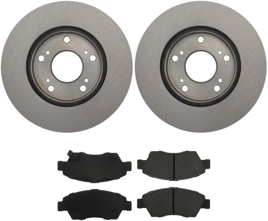 Front Brake Pads and Rotors Kit, (Set of 3) Automotive Replacement Brake Kits Dwvksz, for Honda Civic 1.3L 2006 2007 2008 2009 2010 2011