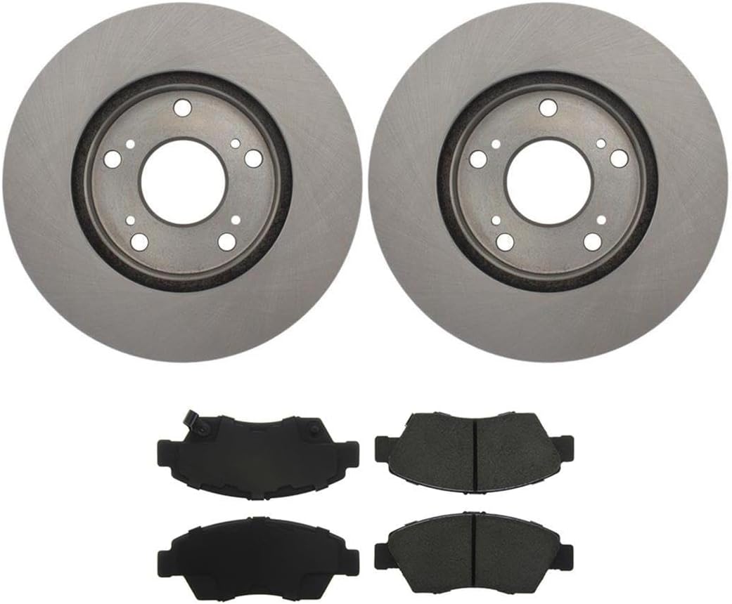 Front Brake Pads and Rotors Kit, (Set of 3) Automotive Replacement Brake Kits Dwvksz, for Honda Civic 1.3L 2006 2007 2008 2009 2010 2011