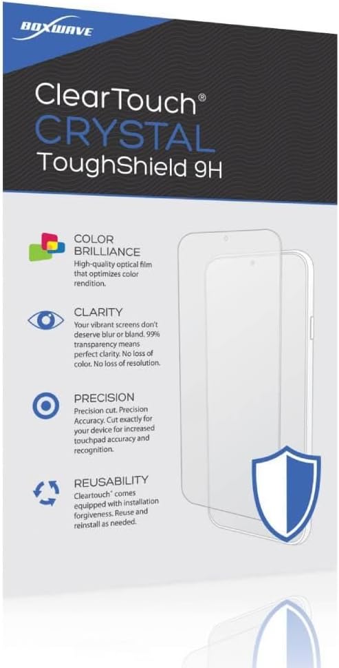 BoxWave Screen Protector Compatible with LG StanbyME Portable Touch Screen Monitor (27 in) - ClearTouch Crystal ToughShield 9H (2-Pack), Clear 9H Tough Flexible Film Screen Protector
