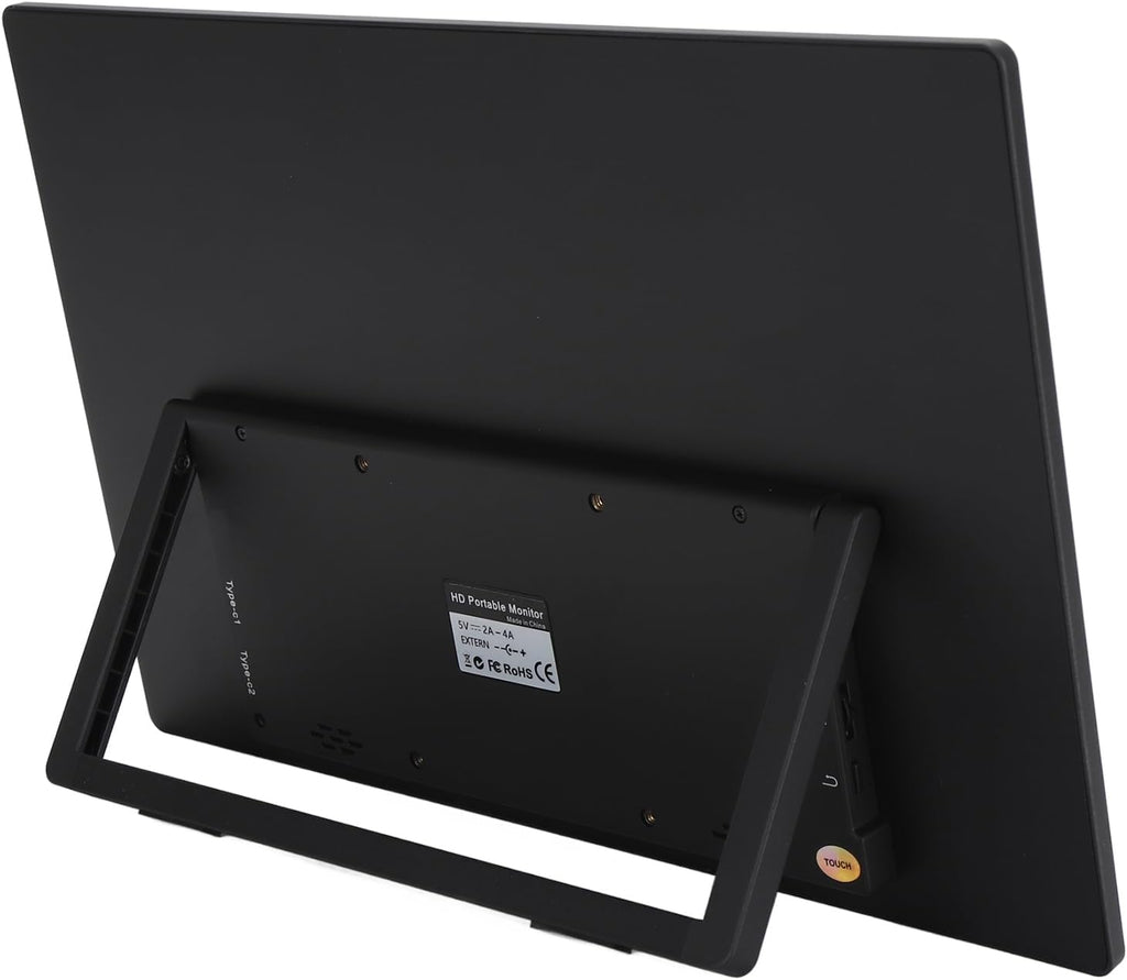 Yunseity Portable Monitor, 13.3in 4K FHD Ultra Slim HDR Computer Gaming Display, 16:9 HDR Touchscreen USB C HDMI Screen Extender with Smart Cover for Laptop PC Phone