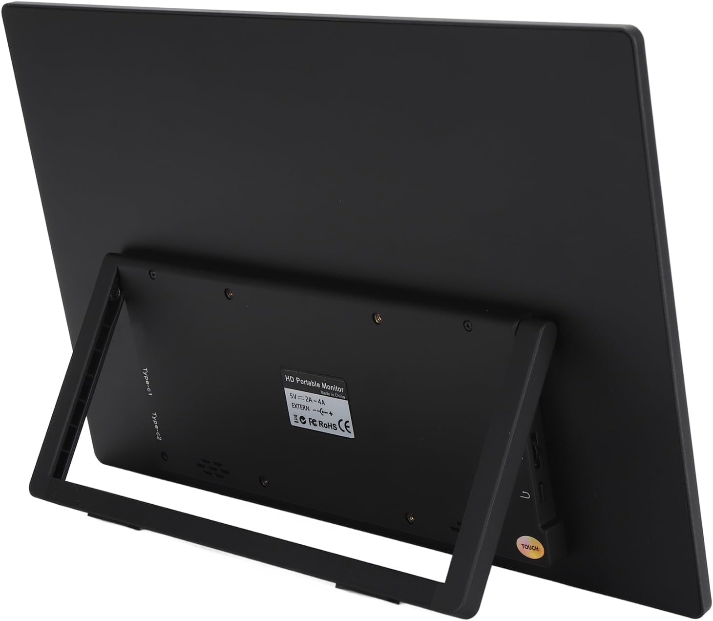 Yunseity Portable Monitor, 13.3in 4K FHD Ultra Slim HDR Computer Gaming Display, 16:9 HDR Touchscreen USB C HDMI Screen Extender with Smart Cover for Laptop PC Phone
