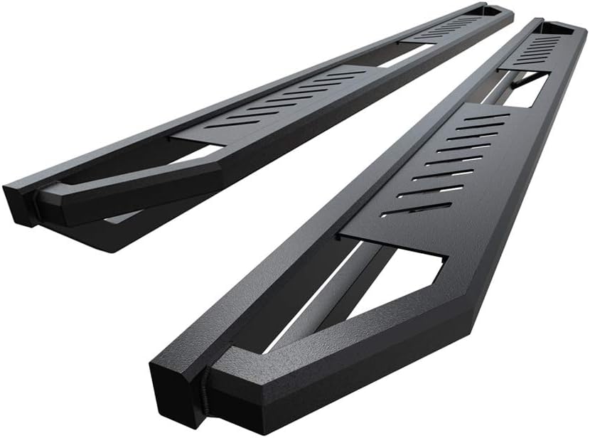 HD Ridez Hybrid Rocker Steps Steel Armor Compatible with Toyota Tundra 2000-2006 Access Cab (Drilling Required) (Nerf Bar Side Steps Side Bars)