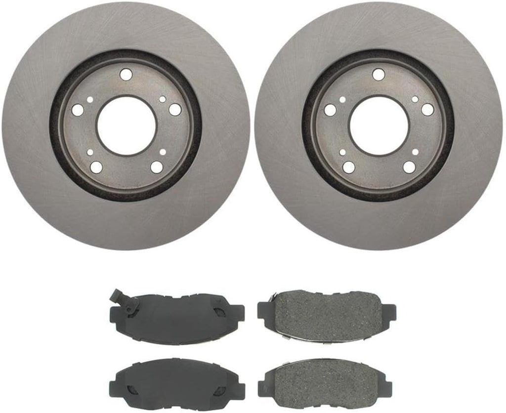 Front Brake Pads and Rotors - Automotive Replacement Brake Kits for Honda Civic 1.8L 2006 2007 2008 2009 2010 2011
