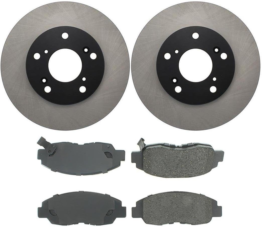 4Pcs Front Brake Kit - Brake Pads and Rotors Kit Automotive Replacement Brake Kits for Honda Civic 2011 2010 2008 2009 2007 2006